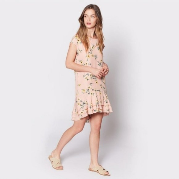 Joie Coreen Silk Floral High Low Tiered Ruffle Flounce Hem Dress - Picture 1 of 6